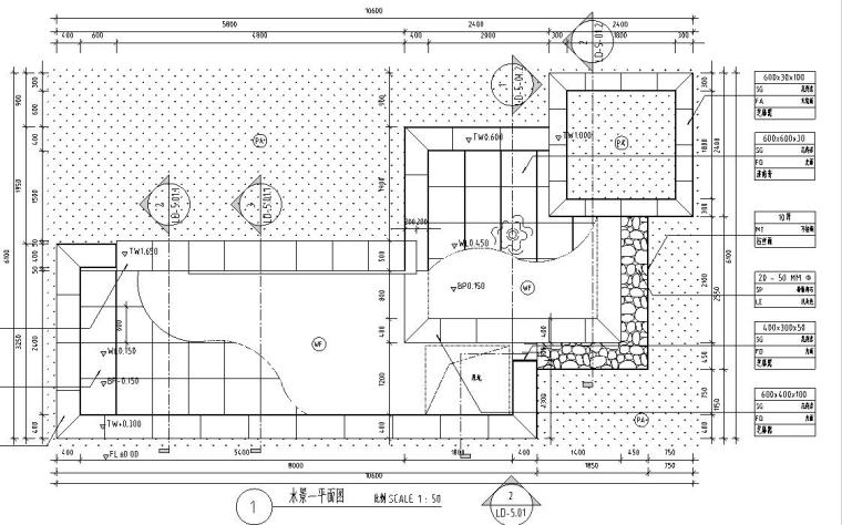 园林水景节点资料下载-园林景观节点详图|水景施工图设计三