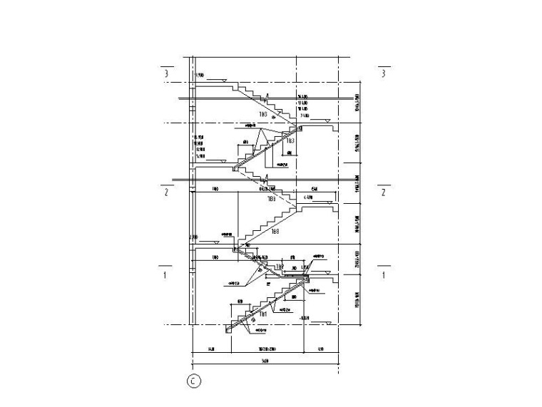 建筑楼梯大样详图cad资料下载-板式楼梯结构详图CAD