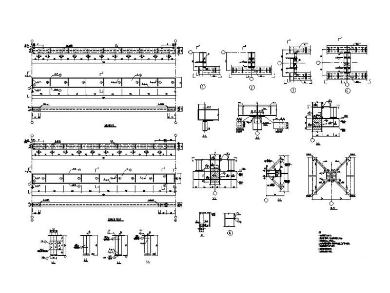 吊车梁详图CAD-总图缩略