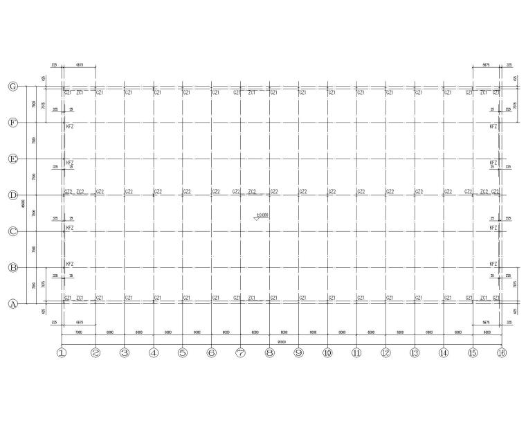 100米跨双坡资料下载-45米双跨钢结构厂房结构施工图（CAD）