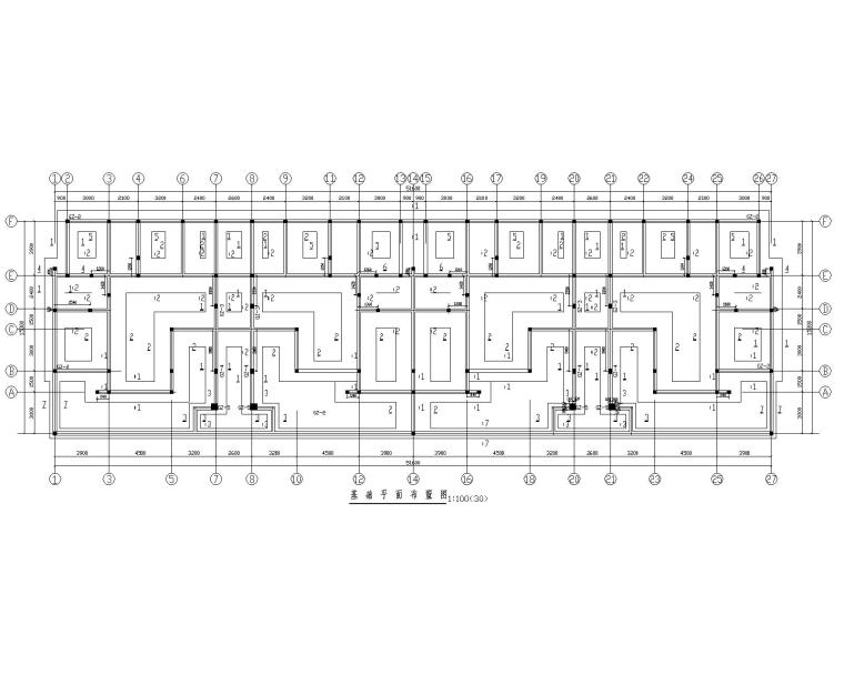 六层洋房施工图纸资料下载-四层花园洋房混凝土框架结构施工图（CAD）