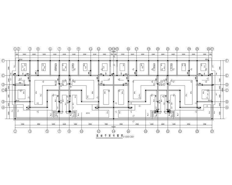 四层花园洋房su资料下载-四层花园洋房混凝土框架结构施工图（CAD）