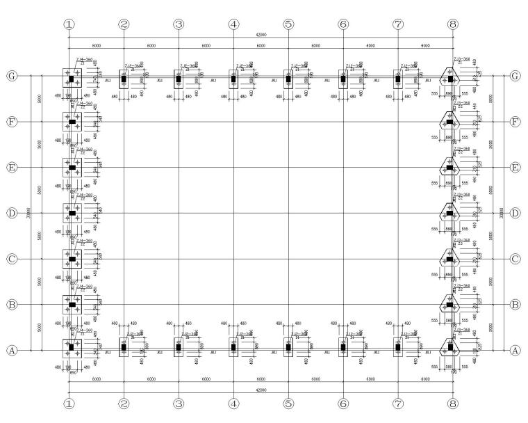 桁架屋顶厂房资料下载-30米跨钢结构管桁架屋顶厂房施工图（CAD)