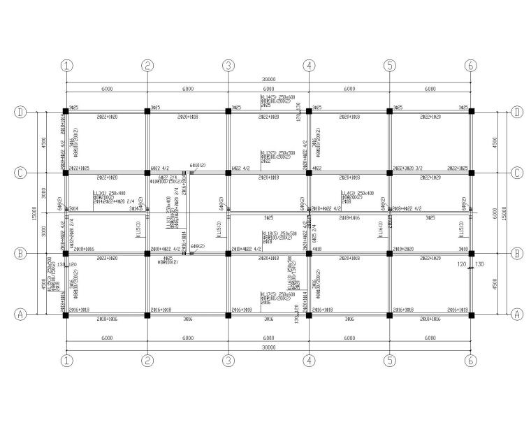 湖南省三层建筑图框架结构资料下载-三层饭店框架结构施工图（CAD含建筑图）