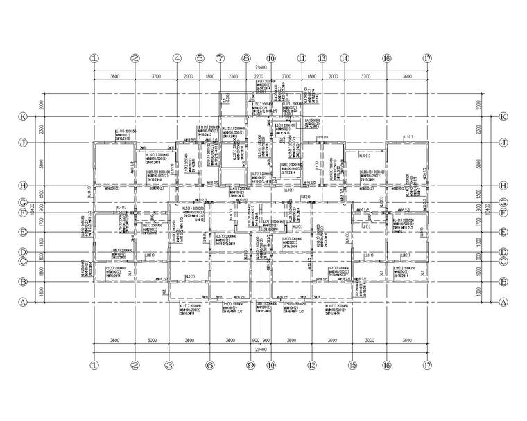 高层小区全套图纸cad资料下载-18层住宅小区全套结构施工图（CAD）