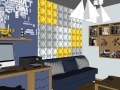 室内装修书房空间SU模型设计（​1）