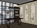 室内装修书房空间SU模型设计（2）
