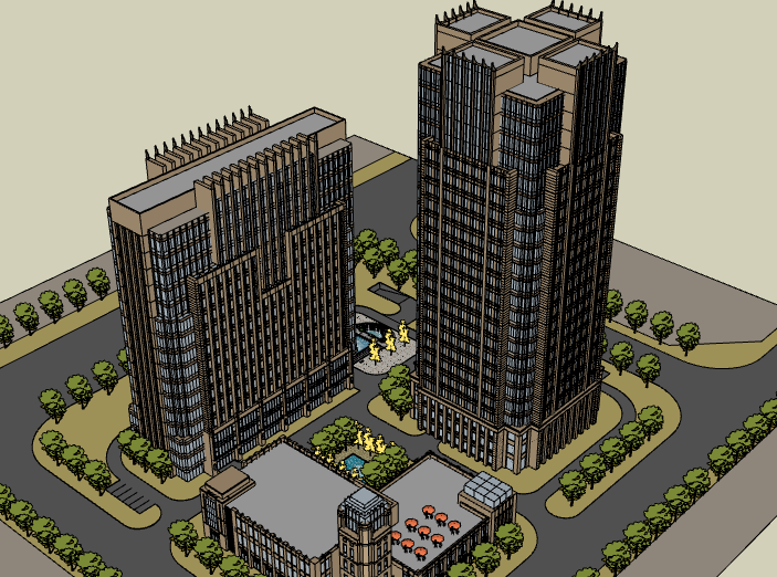 高层公寓清单资料下载-某高层公寓建筑模型设计
