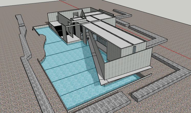 安藤忠雄成羽町美术馆抄绘资料下载-成羽町美术馆 CAD+SU+PPT