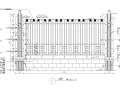 园林景观节点详图围墙施工图设计一​