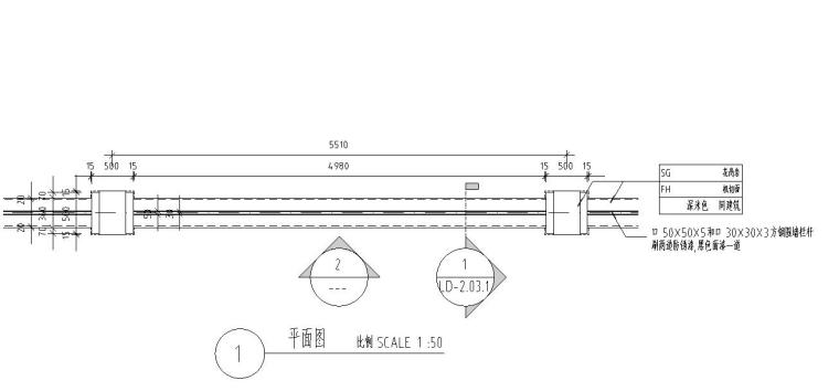 园林景观节点详图围墙施工图设计一​-园林景观节点详图围墙施工图设计一 (3)