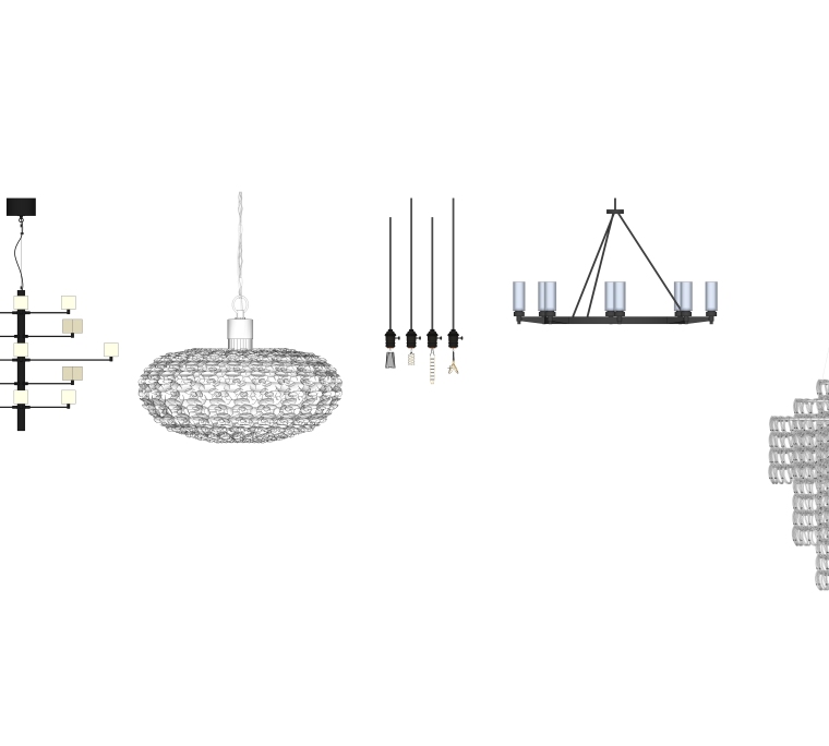 室内装修模型su中式柜子资料下载-室内装修吊灯SU模型设计（3）