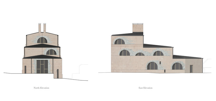 英国尼瑟斯特农场-10_Nithurst_Farm_North_and_East_Elevations