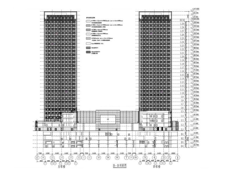 29层超高层商业办公楼玻璃幕墙施工图2015