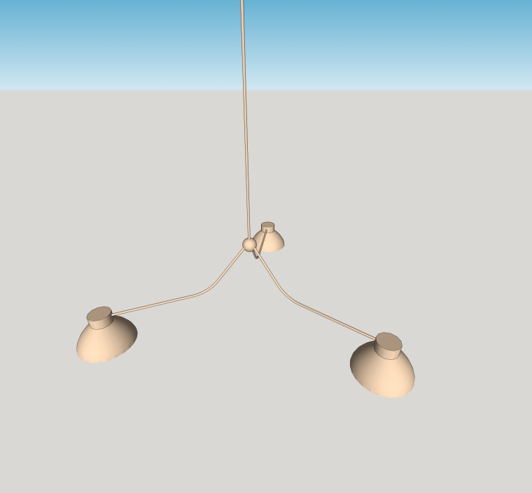吊灯cad模型资料下载-室内装修吊灯SU模型设计（15）