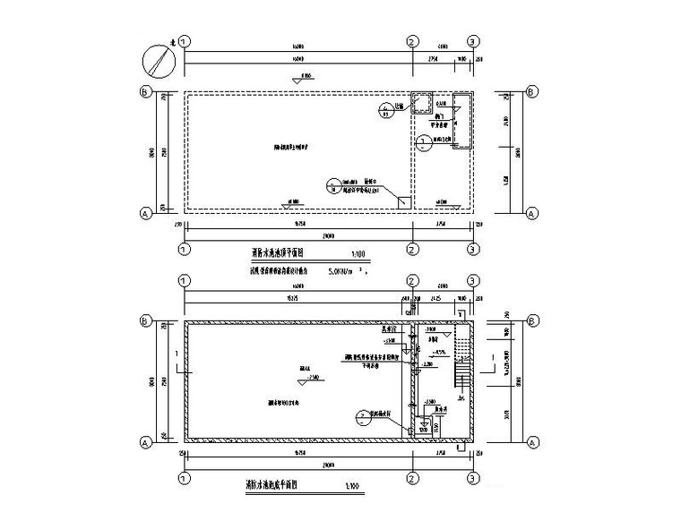 消防水池结构大样资料下载-消防水池施工全图2019（建筑，结构）