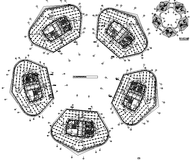 上海后滩新建办公楼及地下商业电气施工图-照明平面图