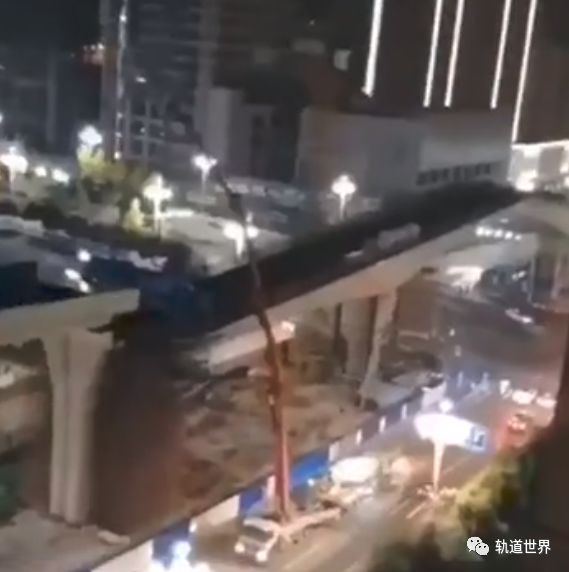 100米桥跨资料下载-重庆5号线100余米在建桥体发生