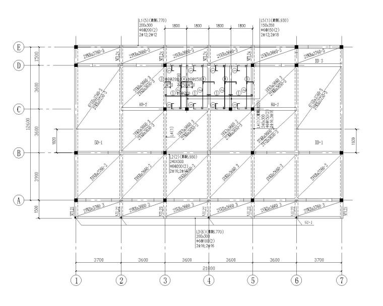 办公楼CAD图块资料下载-某多层办公楼混凝土结构施工图（CAD）