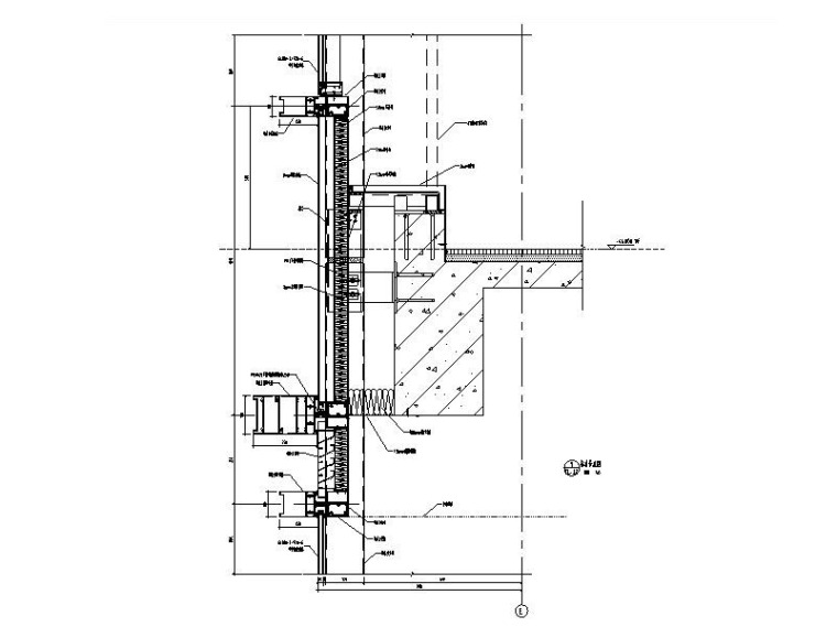 43层双塔贸易中心幕墙施工图_玻璃石材幕墙-塔楼幕墙节点详图