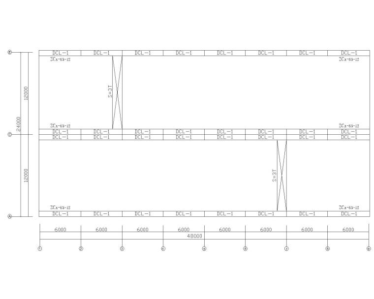24米双跨钢结构厂房结构施工图（CAD）-吊车梁图