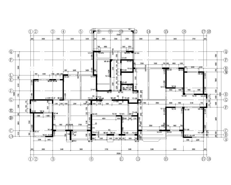 15层高层住宅cad资料下载-某23层高层住宅剪力墙结构施工图（CAD）