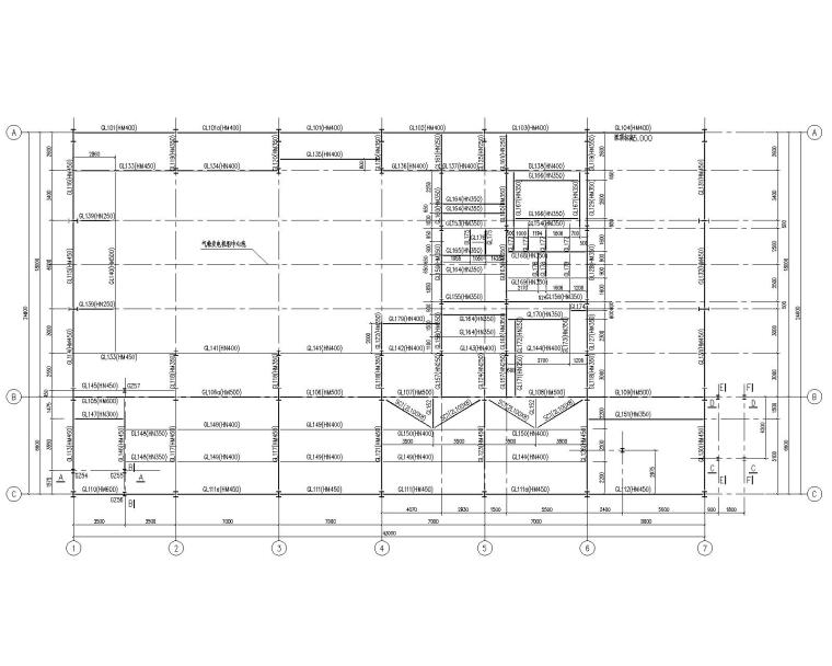 钢结构平面施工图cad资料下载-某电厂设施钢结构施工图（CAD）