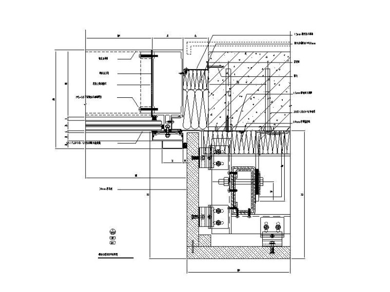 防火卷帘CAD节点资料下载-铝合金窗节点_防火窗节点_地弹簧门节点CAD 
