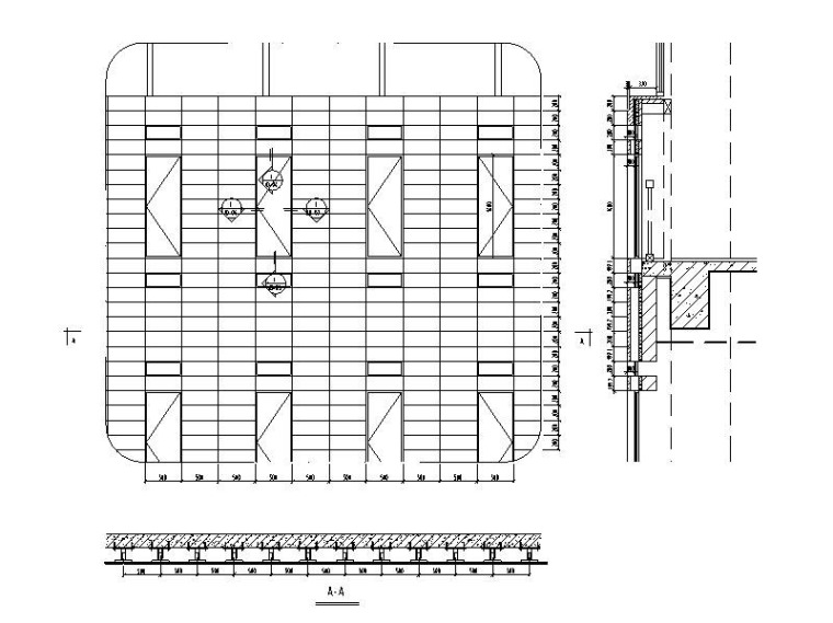 庭院喷灌系统cad资料下载-陶土板幕墙系统标准图CAD