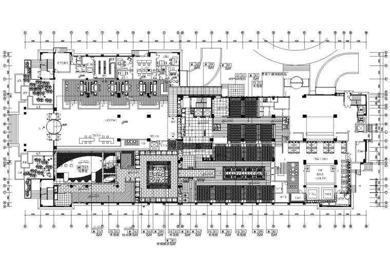 [浙江]杭州萧山胤隆会所洗浴施工图+效果图-一层地面铺装图