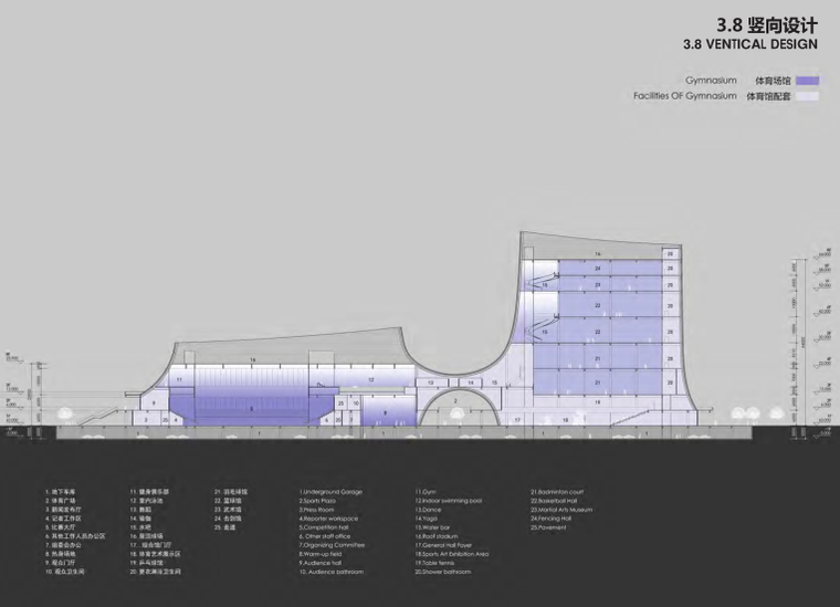 [广东]深圳大浪文体中心建筑方案设计文本-竖向设计