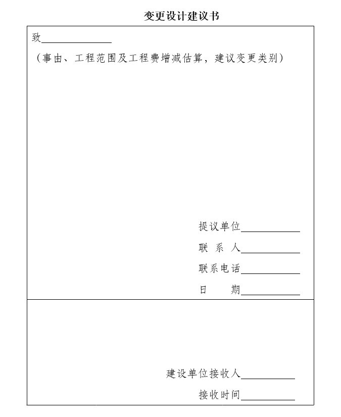 合同变更索赔工作指南（doc格式）-4、变更设计建议书