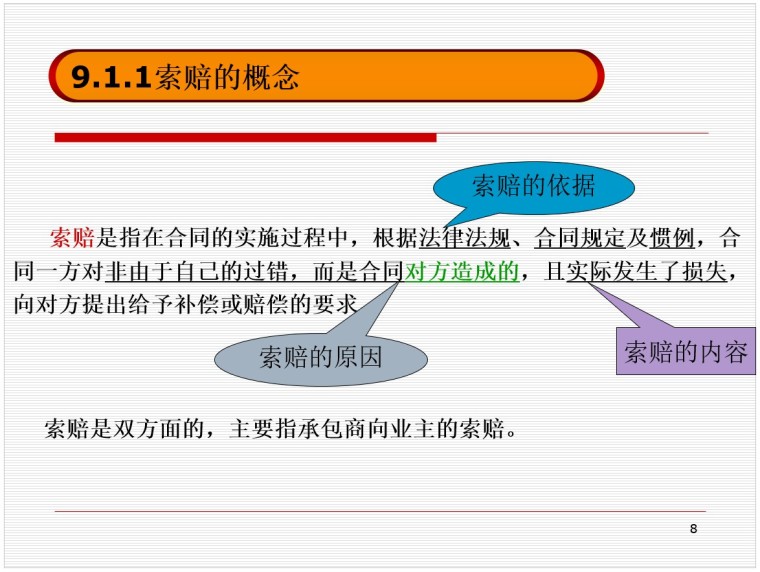 建设工程施工索赔（PPT格式）-2、索赔的概念