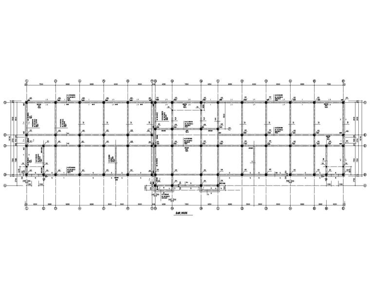 某五层学校教学楼框架结构施工图（CAD）-基础及柱配筋图