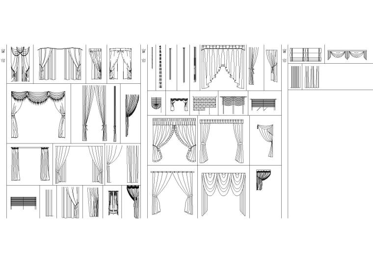 室内电器立面图资料下载-室内装饰CAD图块（家具，门表，工艺品等）
