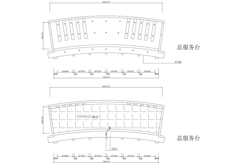 [河南]郑州歌城KTV室内装饰设计项目施工图-总服务台详图