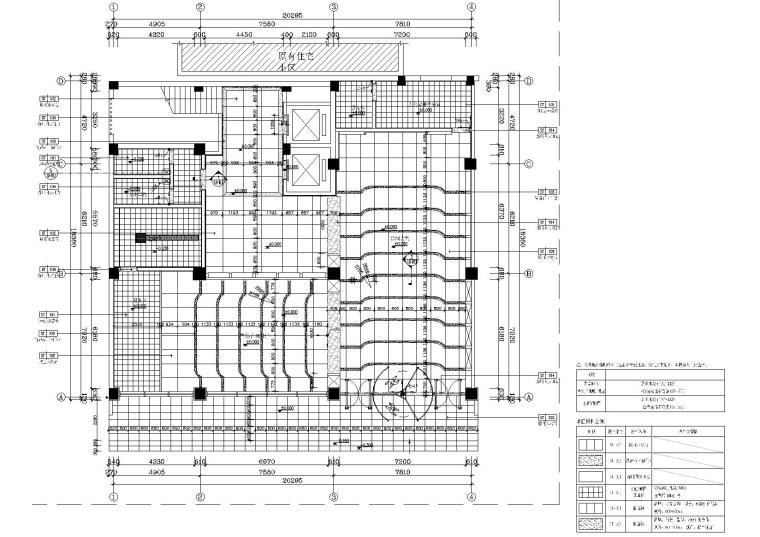 ​[湖南]益阳火车站麗枫酒店项目全套施工图-一层大堂地面材料平面图