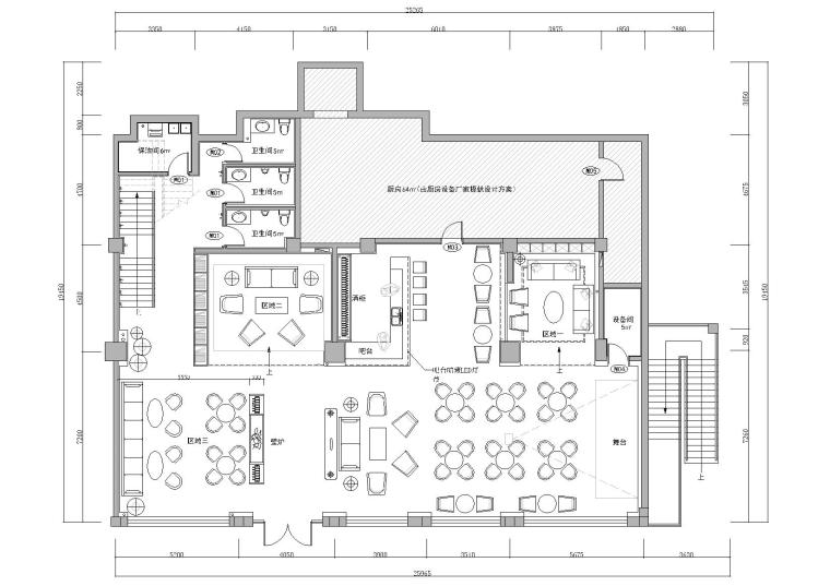 施工图loft顶面cad资料下载-​工业风复古loft酒吧项目施工图+效果图