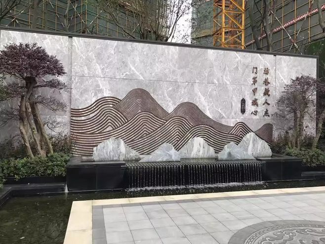 66张新中式山水墙意向图-园林景观学生资料-筑龙园林景观论坛