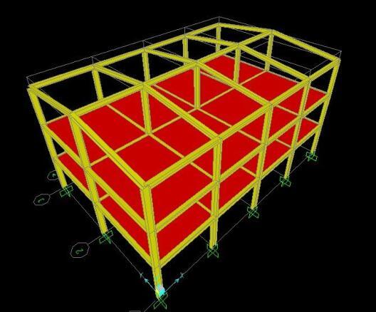 迈达斯钢混组合梁建模资料下载-sap2000基础应用：钢框架结构建模示例