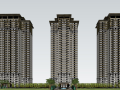泰禾南昌院子高层中式住宅建筑模型设计