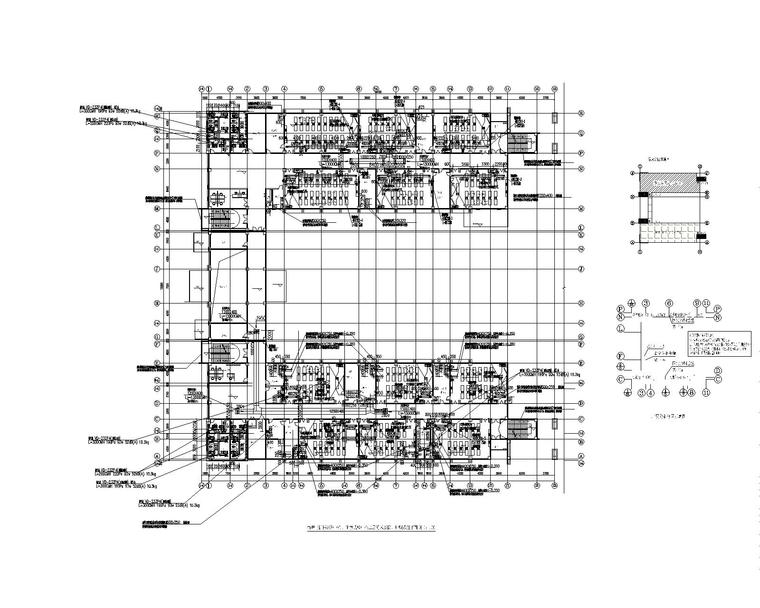 贵州某师范学院化工楼建筑暖通施工图-物理与机械试验中心、化学试验中心二层通风及防、排烟系统平面图