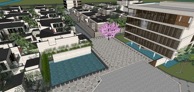 北京中粮瑞府示范区SU模型设计-sketchup模型-筑龙渲染表现论坛