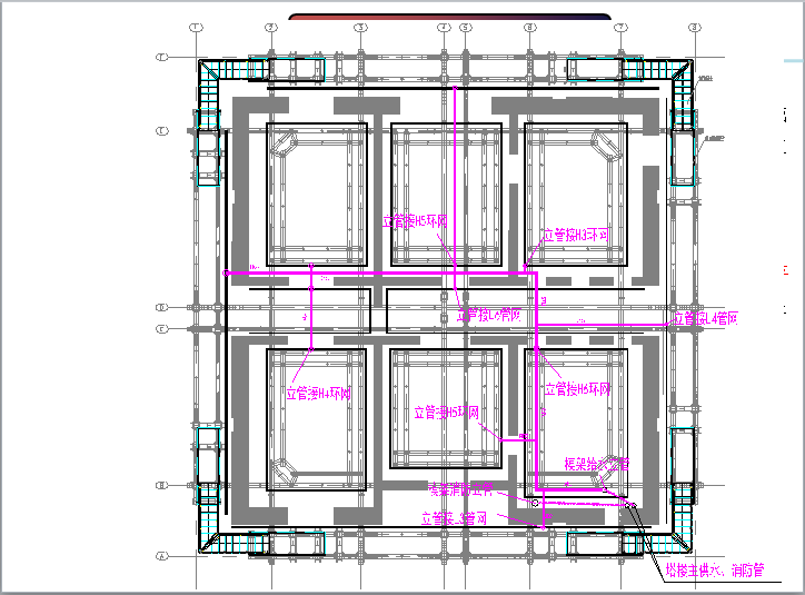 超高层建筑施工期间临时消防施工技术-平面布置图