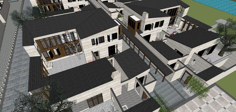 北京中粮瑞府示范区SU模型设计-sketchup模型-筑龙渲染表现论坛