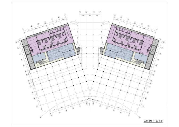 获奖工业建筑_百度云计算（阳泉）中心-04 地下一层平面图