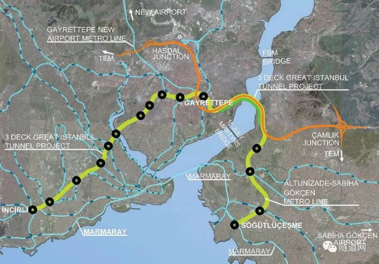 地铁线路计算资料下载-伊斯坦布尔16.8m超大直径三层隧道的设计