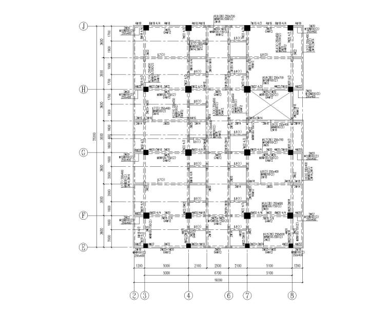 楼梯施工图cad参考图集资料下载-某地医院建筑混凝土结构施工图（CAD）