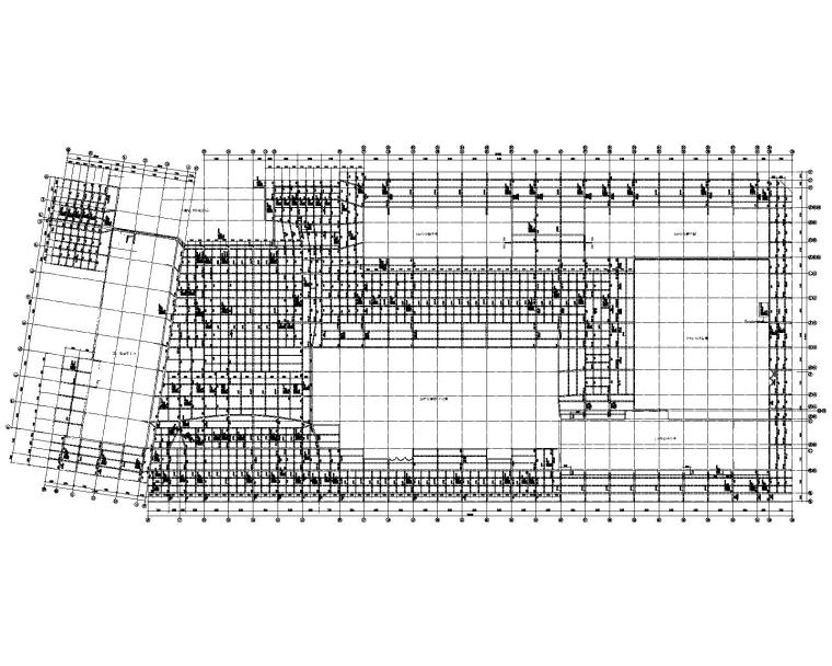 大型车修车库平面cad资料下载-某大型车库建筑结构全套施工图（CAD）