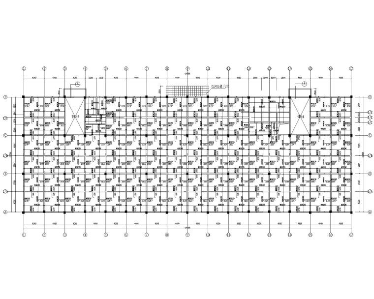 混凝土框架厂房建筑施工图资料下载-某二层混凝土厂房结构施工图（CAD）